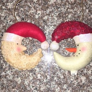 Midwest Ornaments set of 2 MOONS unique